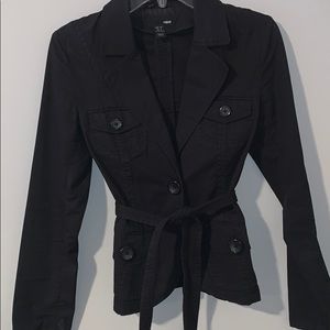 Black Blazer With Belt